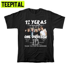 12 Years Of One Direction Signature Thank You For The Memories Unisex Shirt