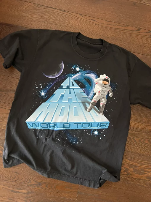 2022 To The Moon World Tour Kid Cudi X Nasa Graphic Double Sided Shirt