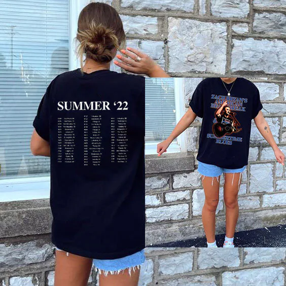 2022 Zach Bryan’s American Heartbreak And Summertime Blue Double Sided Shirt