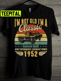 70th Birthday Gifts For Men Dad Retro Vintage 1952 Unisex T-Shirt