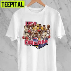 90s Dream Team Usa Basketball Mildly Thrashed Vintage 1992 Unisex T-Shirt