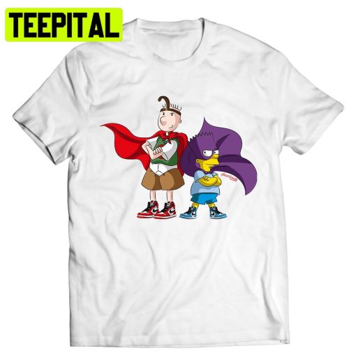 90s Super Heros Mashup Bat Simpson Trending Unisex T-Shirt