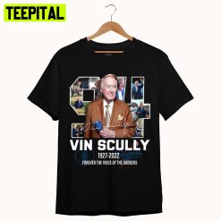 Vin Scully Rip 1927-2022 Forever The Voice Of the Dodgers T-Shirt