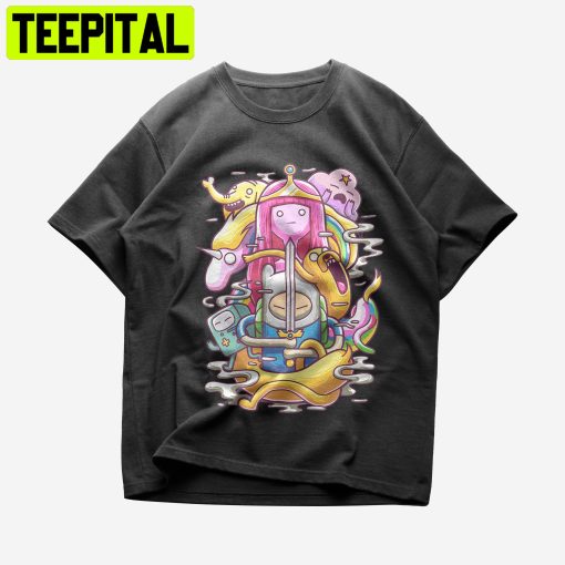 Adventure Time Finn & Jake Princess Bubblegum Bmo Cartoon Trending Unisex Shirt