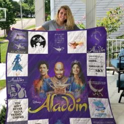 Aladdin The Musical Love Collected Quilt Blanket