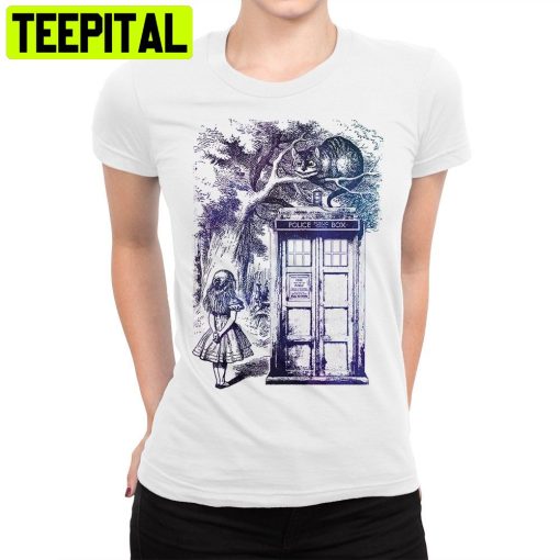 Alice Meets Police Box Trending Unisex T-Shirt