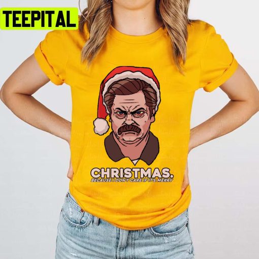 Angry Face Christmas Ron Swanson Unisex T-Shirt