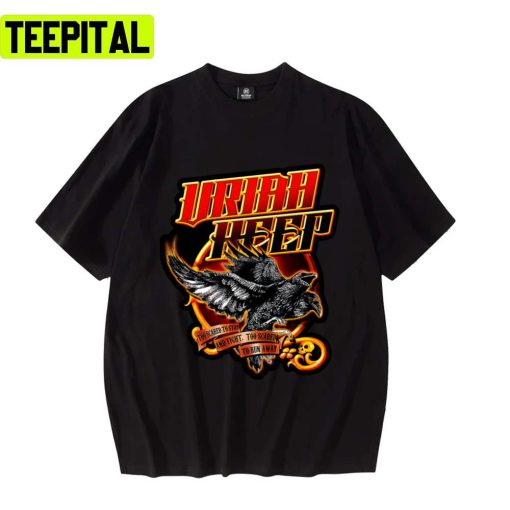 Angry Scream Black Bird Uriah Heep Band Unisex T-Shirt