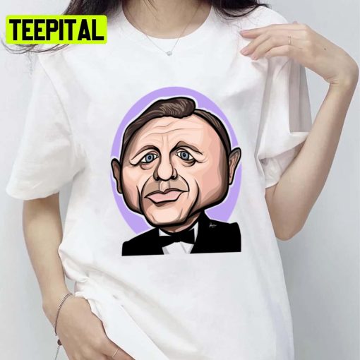 Animated Face Daniel Craig Trending Design Unisex T-Shirt