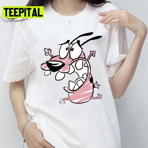 Animated Pink Dog Courage The Cowardly Dog Unisex T-Shirt