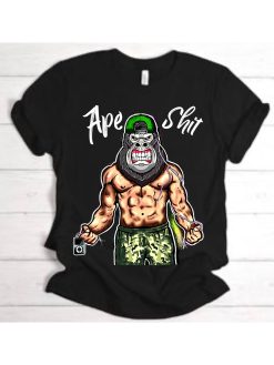 Ape Shit Cartoon Illustration Unisex T-Shirt