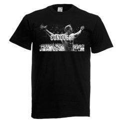 Arnold Schwarzenegger Conquer Mr Olympia Mens Black Navy T-Shirt