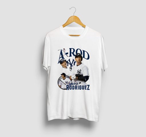 Arod Alex Rodriguez Vintage 90s Legend Ny Yankees Baseball Double Sided Shirt