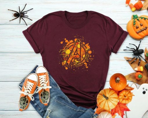 Avengers Spooky Spiders Halloween Marvel Comics Holiday Unisex T-Shirt