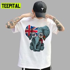 Baby Elephant With Glasses And Fiji Flag Trending Unisex T-Shirt