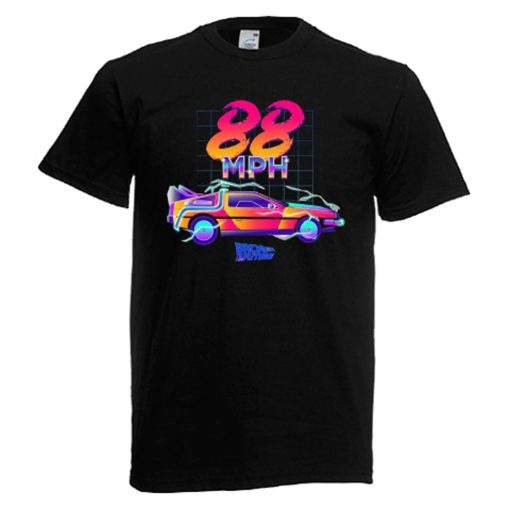 Back To The Future 88 Miles MPH Mens Black T-Shirt