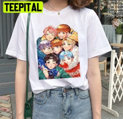 Bangtan Boys Group Chibi Design Unisex T-Shirt