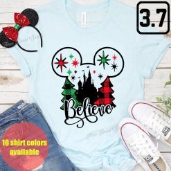 Believe Mickey Believe Christmas Party Disney Unisex T-Shirt