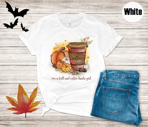 Bella Canvas I Am A Fall And Coffee Kinda Lover Autumn Halloween Trending Unisex Shirt