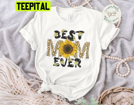 Best Mom Leopard Sunflower Mama Unisex T-Shirt