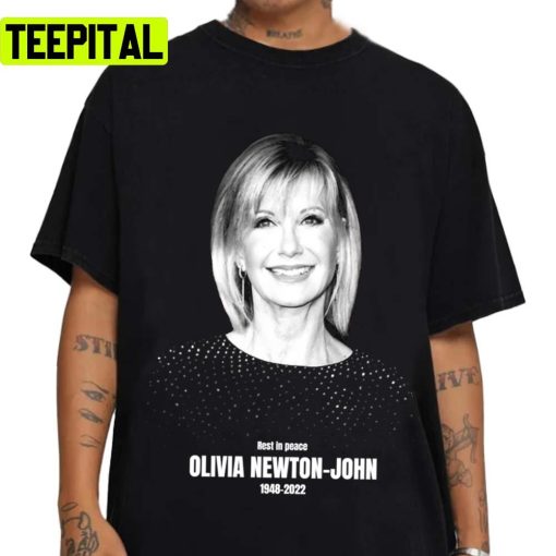 Black And White Art Olivia Newton John Unisex T-Shirt