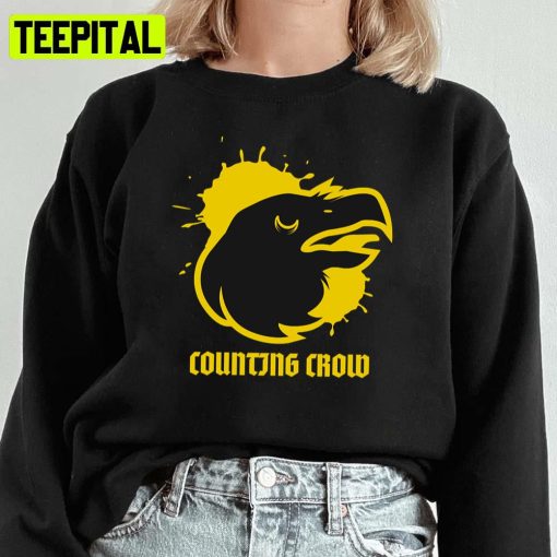 Black And Yellow Design Counting Crow Unisex Sweatshirt