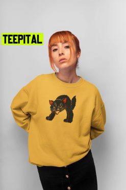 Black Cat Vintage 70’s Unisex Sweatshirt