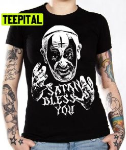 Black Metal Pope Satan Bless You Unisex T-Shirt