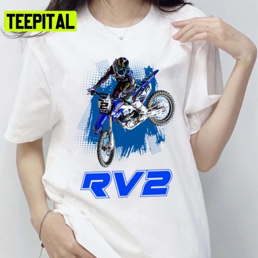 Blue Art Motocross And Supercross Ryan Villopoto Rv2 Champion Unisex T-Shirt