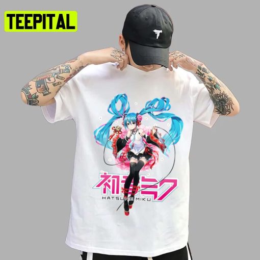 Blue Hair Girl Hatsune Miku Unisex T-Shirt