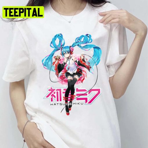 Blue Hair Girl Hatsune Miku Unisex T-Shirt