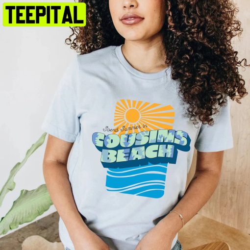 Blue Retro Vintage Cousins Beach Unisex Shirt