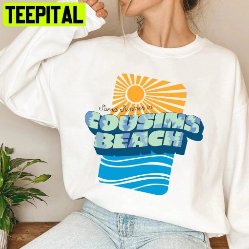 Blue Retro Vintage Cousins Beach Unisex Shirt