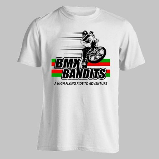 BMX Bandits Retro Movie Logo Mens White Gray T-Shirt