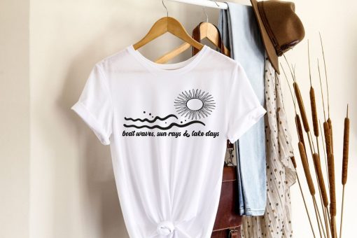 Boat Waves Sun Rays Lake Days Shirt