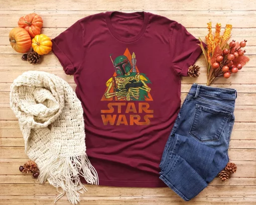 Boba Fett Skeleton Halloween Costume Disney And Pixar Star Wars Unisex T-Shirt