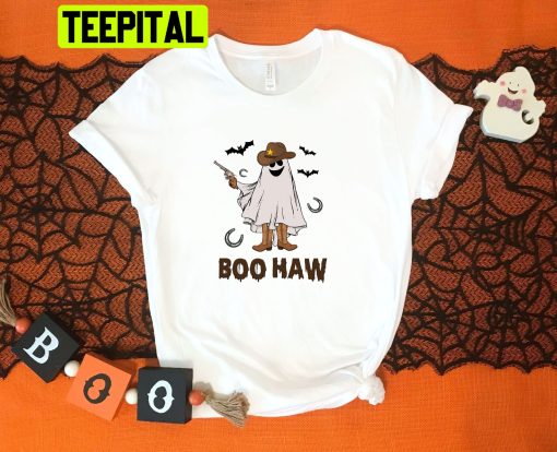 Boo Haw Cute Ghost Halloween Party Trending Unisex Shirt