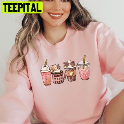 Boss Babe Pink Fall Coffee Cute Fall Coffee Lover Trending Unisex Sweatshirt