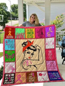 Breast Cancer Believe There Is Hope For A Cure Quilt Blanket