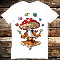 Buddha Planet Meditation Zen Magic Mushroom Om Yoga T-Shirt