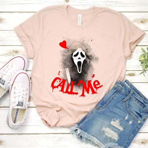 Call Me Scream Horror Halloween Fall Ghost Face Ghost Scream Horror Unisex T-Shirt