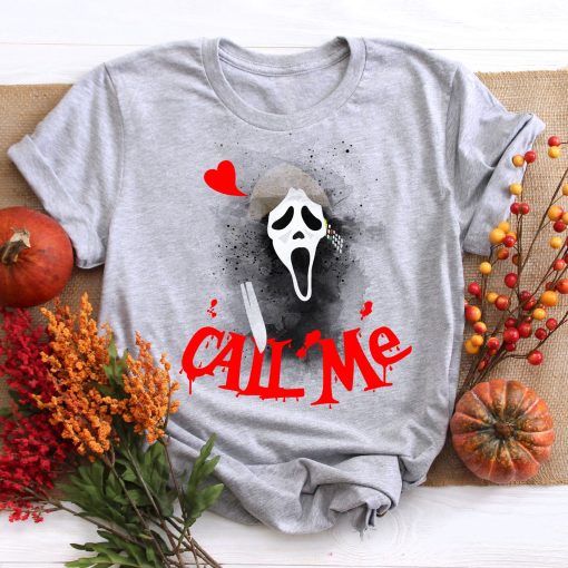 Call Me Scream Horror Halloween Fall Ghost Face Ghost Scream Horror Unisex T-Shirt