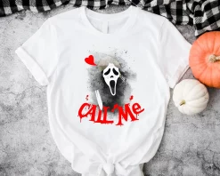 Call Me Scream Horror Halloween Fall Ghost Face Ghost Scream Horror Unisex T-Shirt