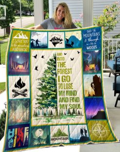 Camping And Into The Forest My Mind My Soul Quilt Blanket