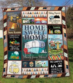 Camping Home Sweet Home Away From Home Quilt Blanket