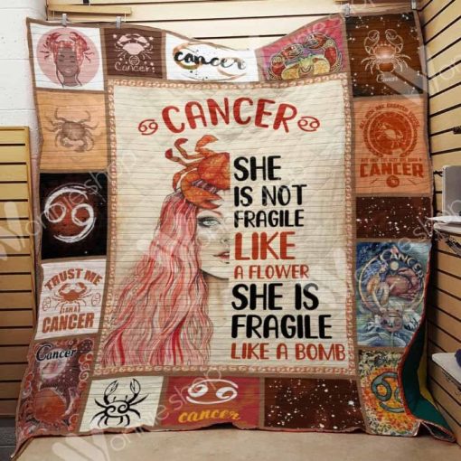 Cancer Horoscope Quilt Blanket