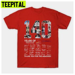 Carnidals 140 Years Anniversary Signature 1882 2022 Thank You For Memories Trending Unisex Shirt