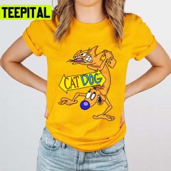 Cat Daawwwgg Catdog Illustration Unisex T-Shirt