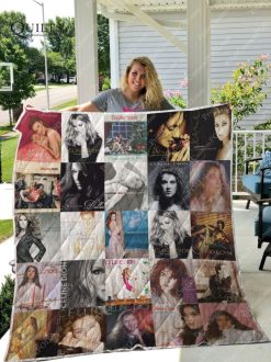 Celine Dion Albums For Fans Combined Quilt Blanket