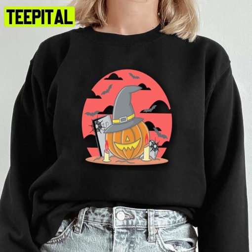 Cemetery Pumpkin Halloween Unisex Sweatshirt